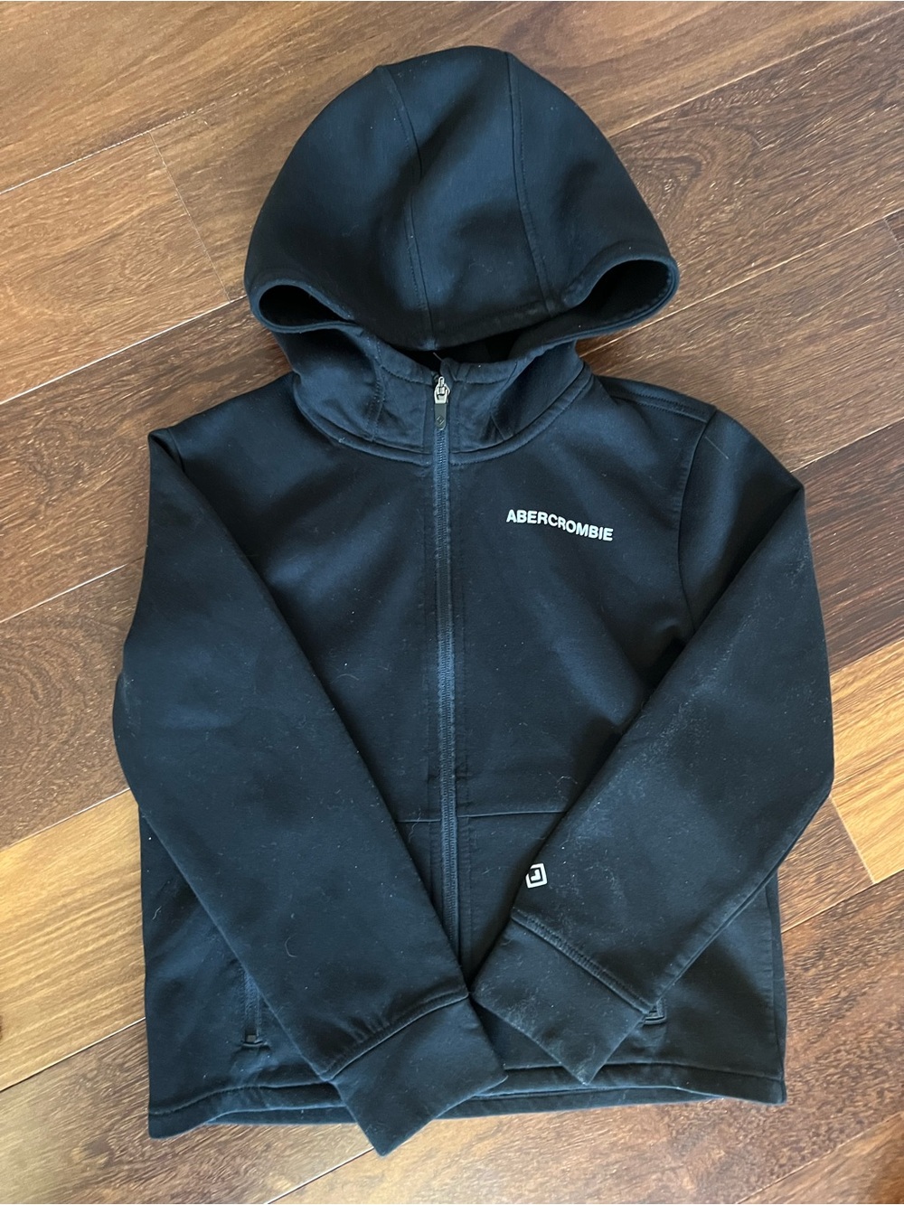 Abercrombie & Fitch Kids Black Full-Zip Hooded Sweatshirt